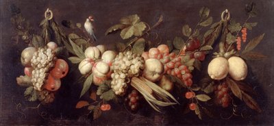 Still Life with Fruit and a Bird by Jan Pauwel the elder Gillemans